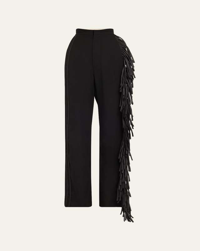 Langley Fringe Tailored Wool Trousers